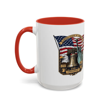 Liberty Anniversary Coffee Mug — 250th USA Celebration Accent Mug