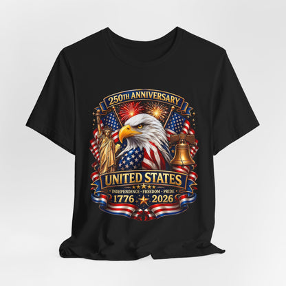 Independence 250th Eagle T-Shirt – United States 1776-2026 Centennial Graphic Tee