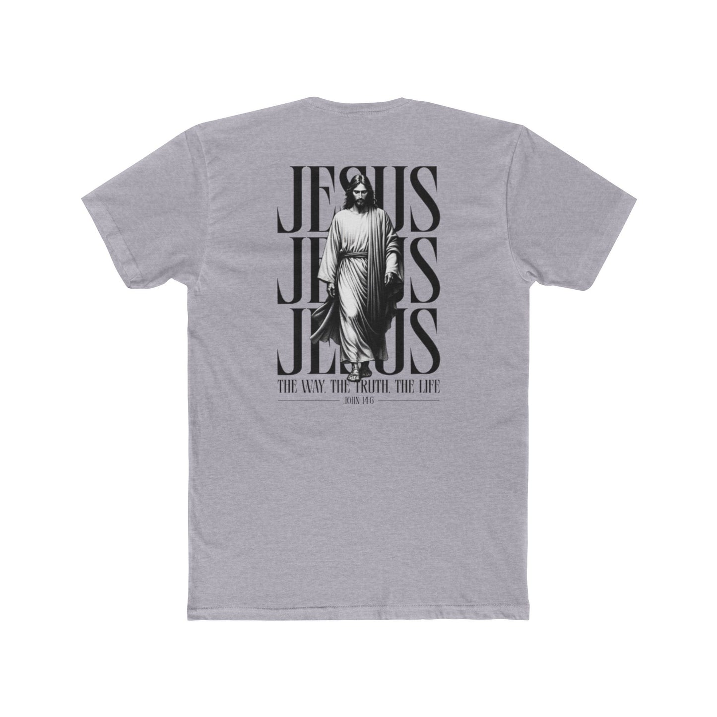 Jesus Typography Graphic Tee — "The Way The Truth The Life" Christian T‑Shirt