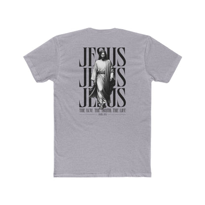 Jesus Typography Graphic Tee — "The Way The Truth The Life" Christian T‑Shirt