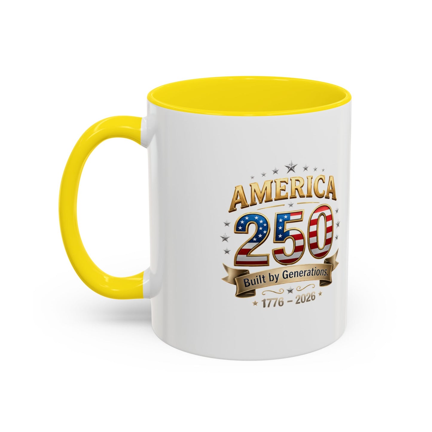 America 250 Coffee Mug — Patriotic 1776–2026 Anniversary Accent Mug
