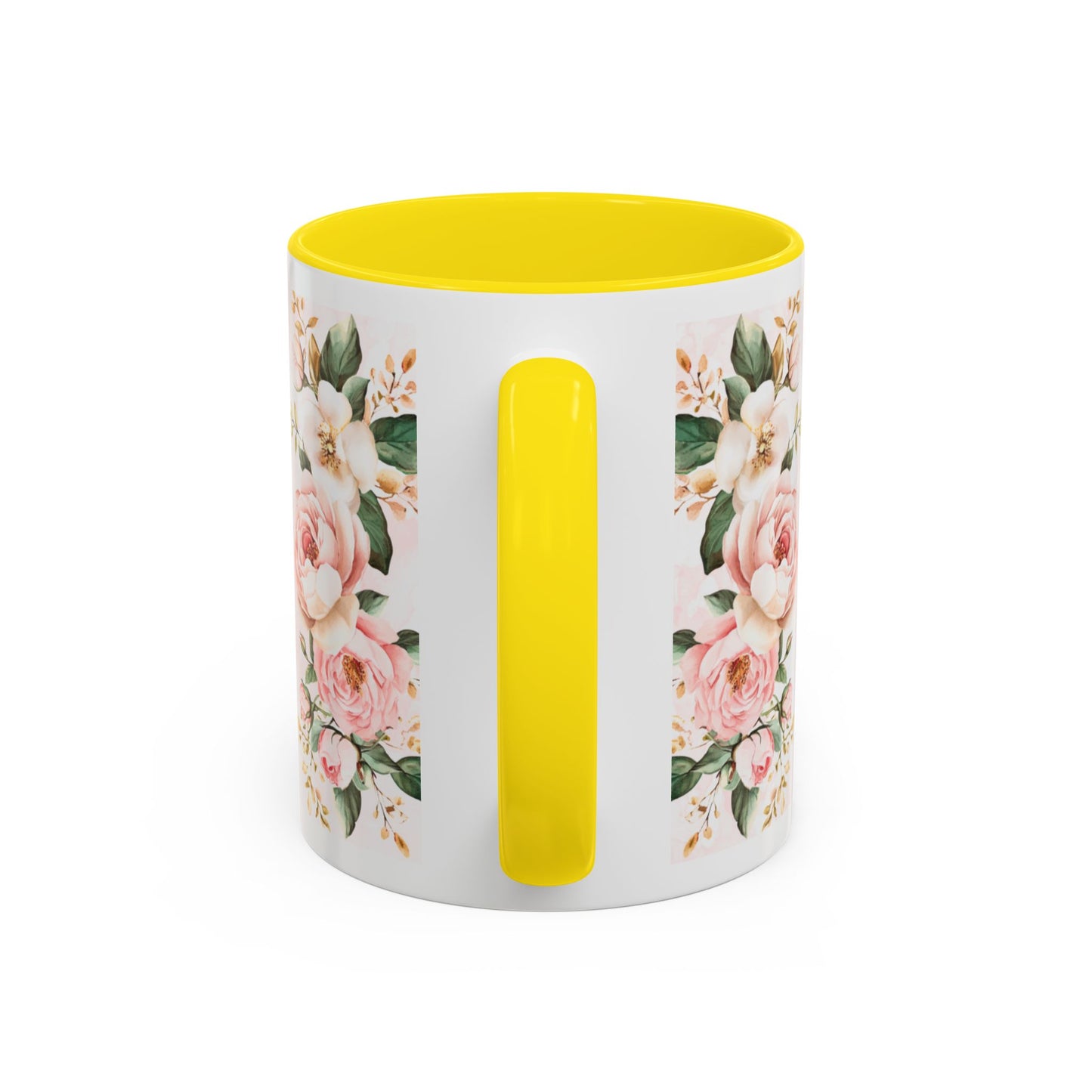 Mom Floral Accent Coffee Mug — Pink Roses Mother's Day Gift (11/15oz)