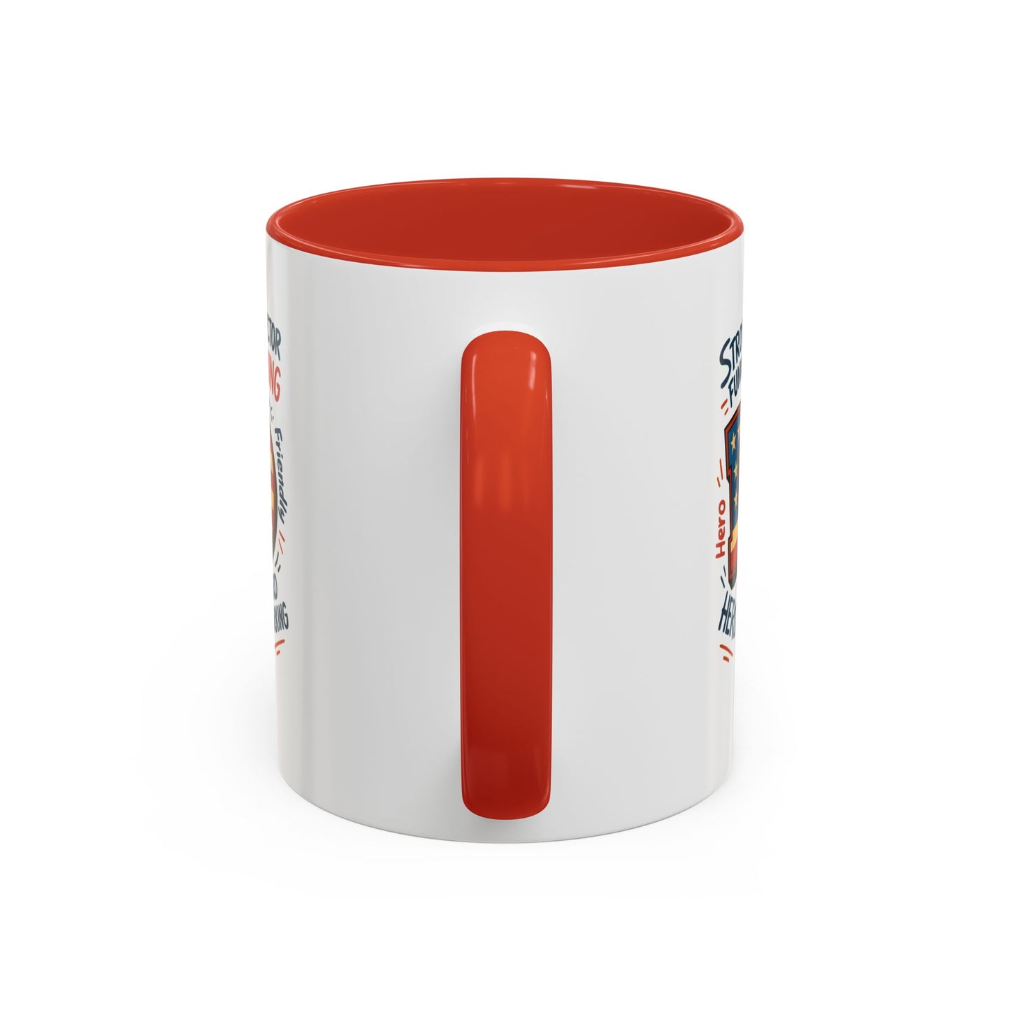 Dad Coffee Mug — Patriotic "DAD" Design with Loving, Hardworking, Protector Keywords (11/15oz Accent Mug)