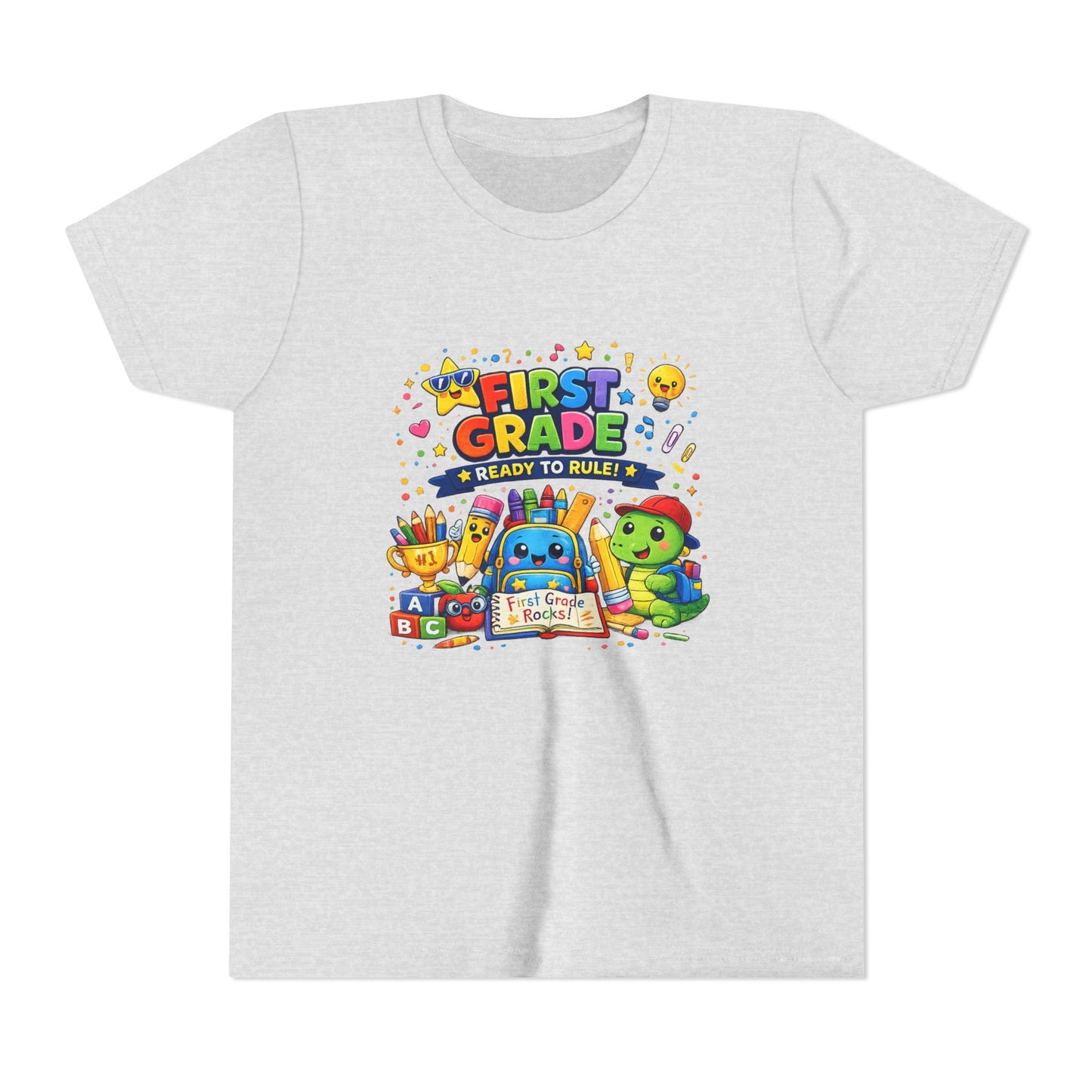 First Grade Youth T‑Shirt – "First Grade Ready to Rule" Cute Back-to-School Tee