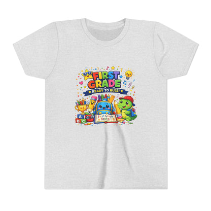 First Grade Youth T‑Shirt – "First Grade Ready to Rule" Cute Back-to-School Tee