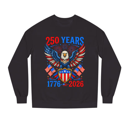 250 Years 1776–2026 Eagle Crewneck Sweatshirt — Patriotic 250th Anniversary