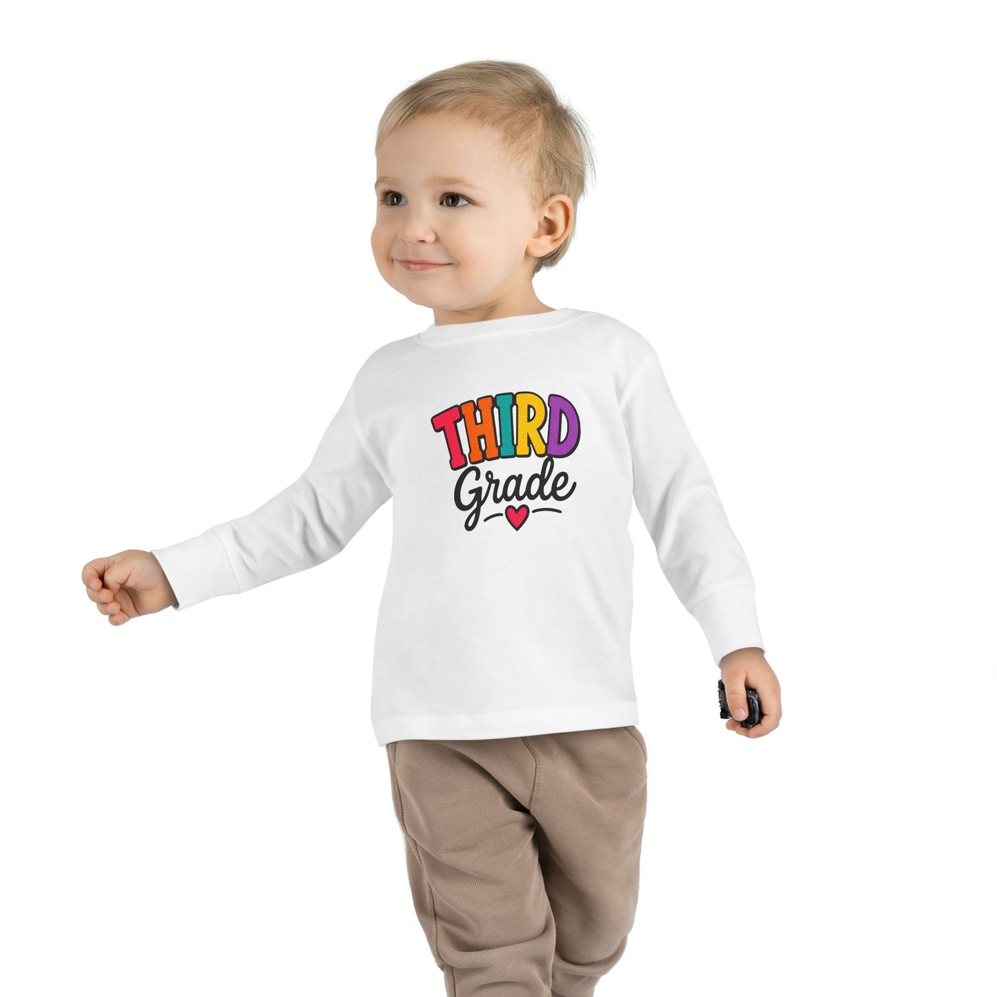 Third Grade Toddler Long Sleeve Tee — Cute Back-to-School Shirt