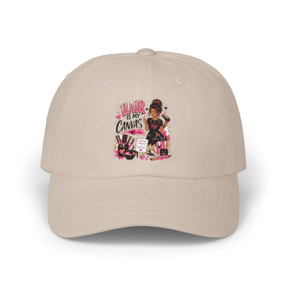 Dad Cap — Afro Girl 'Art Is My Canvas' Graphic Baseball Hat