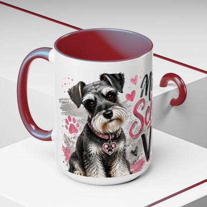 Miniature Schnauzer Vibes Accent Coffee Mug – 11/15oz