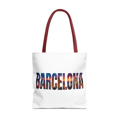 Barcelona Skyline Tote Bag — Cityscape Travel Souvenir Bag