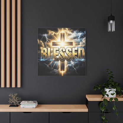 Blessed Cross Matte Canvas Wall Art