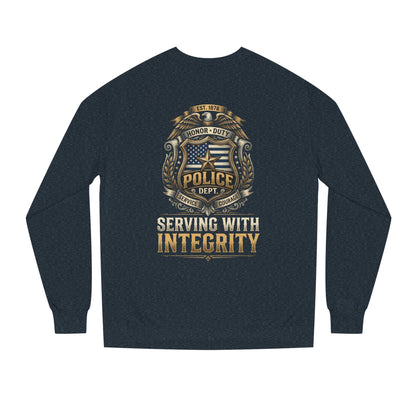 Police Badge Sweatshirt - "Serving With Integrity" Crewneck