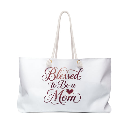 Blessed to Be a Mom Weekender Bag - Mother's Day Travel Tote