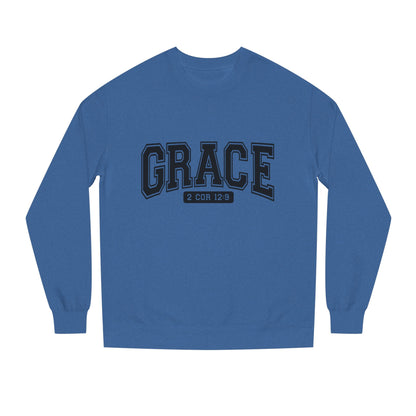 Grace Crewneck Sweatshirt – 'GRACE' 2 Cor 12:9 Christian Pullover