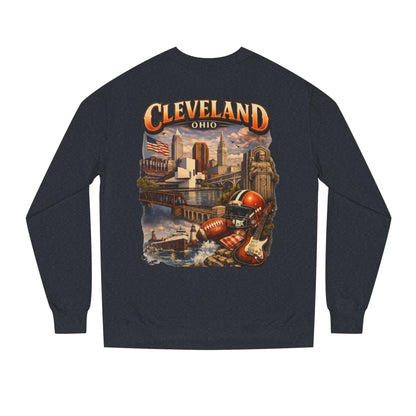 Cleveland Retro Cityscape Sweatshirt — Ohio Pride Football & Rock Design