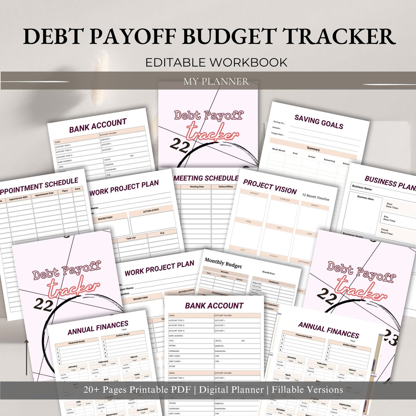 Debt Payoff Tracker Printable | Budget Debt Planner | Debt Snowball Tracker | Financial Tracker | Debt Free Planner PDF