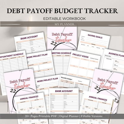 Debt Payoff Tracker Printable | Budget Debt Planner | Debt Snowball Tracker | Financial Tracker | Debt Free Planner PDF