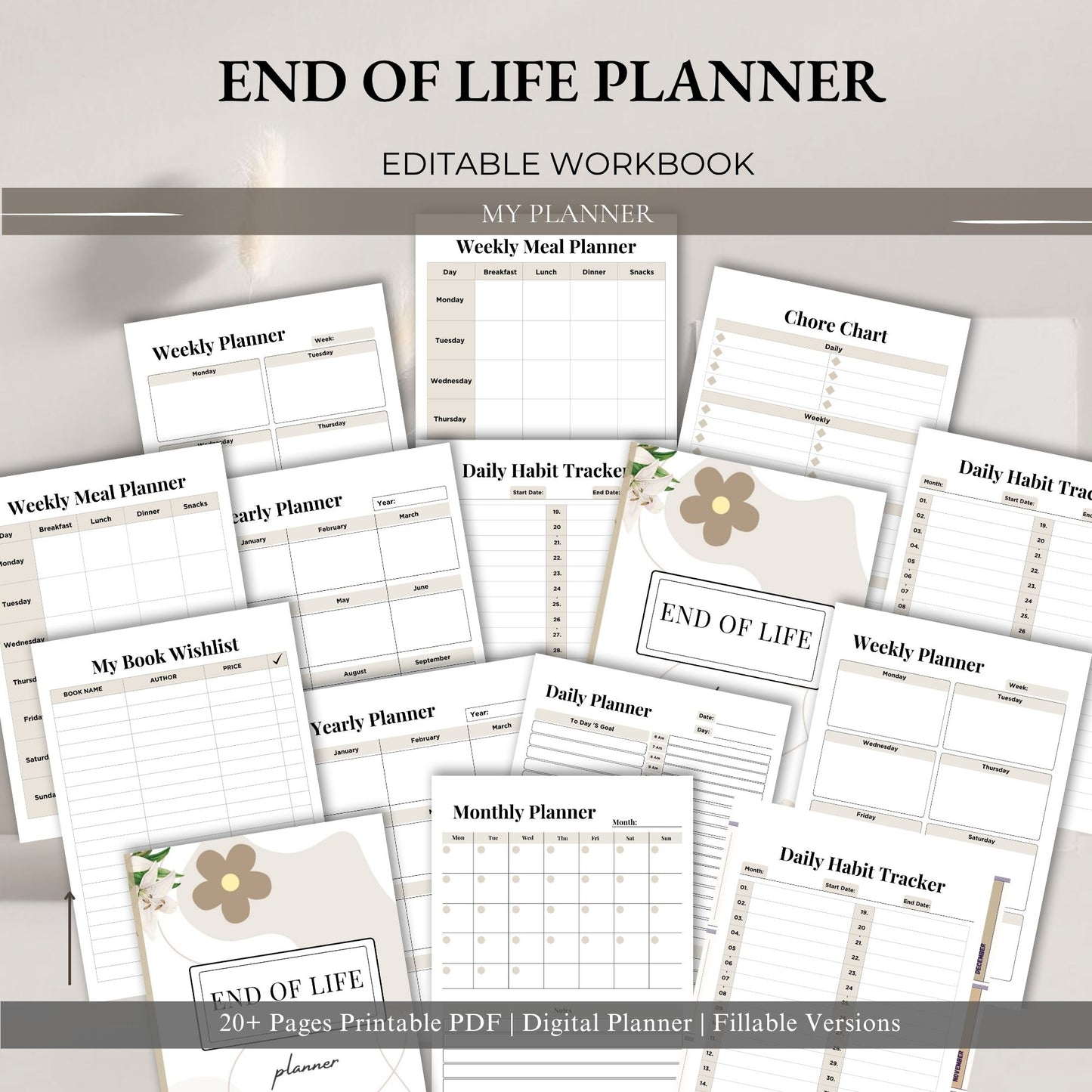 End of Life Planner Printable | Estate Planning Organizer | Important Information Binder | Final Wishes Planner PDF