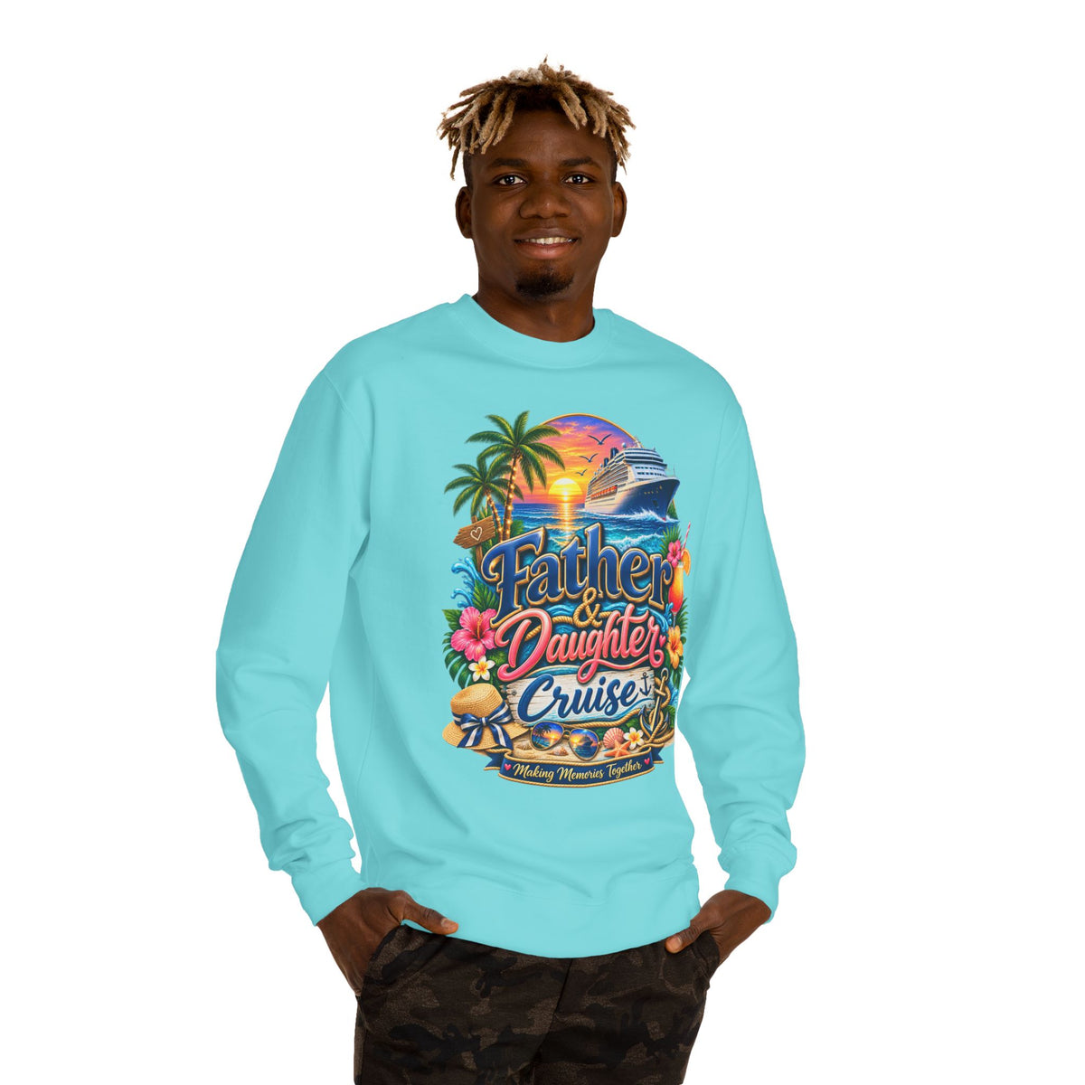 Father & Daughter Cruise Sweatshirt — Tropical Cruise Vacation Pullover