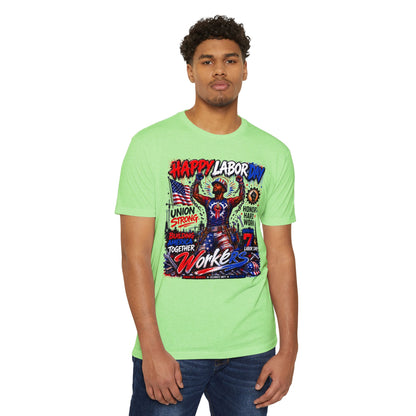 Labor Day Workers T-Shirt – "Happy Labor Day" Union Strong Patriotic Tee
