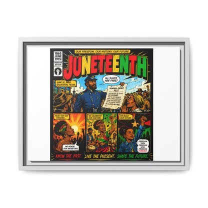 Juneteenth Comic Art Canvas - Framed Matte Wall Decor