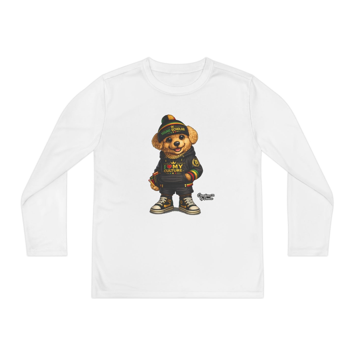 Youth Long Sleeve Tee — Streetwear Teddy Bear Graphic