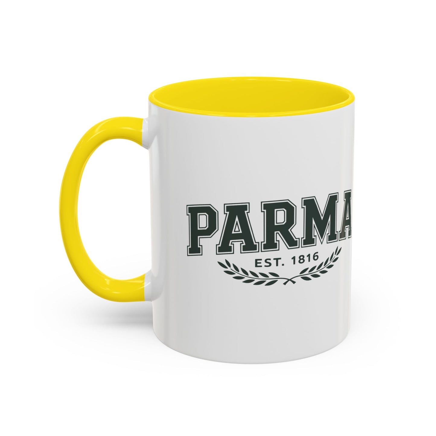 Parma Established 1816 Accent Coffee Mug — Vintage Collegiate Ceramic Coffee Cup