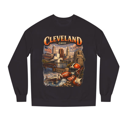 Cleveland Retro Cityscape Sweatshirt — Ohio Pride Football & Rock Design