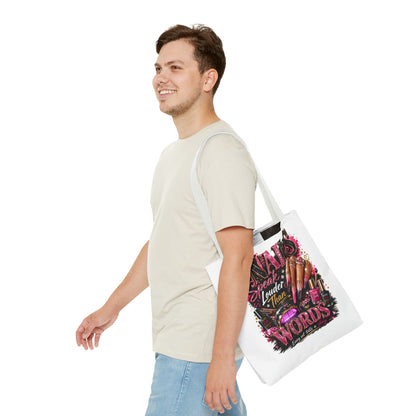 Nails Speak Louder Than Words Tote Bag – Glam Nail Technician Gift