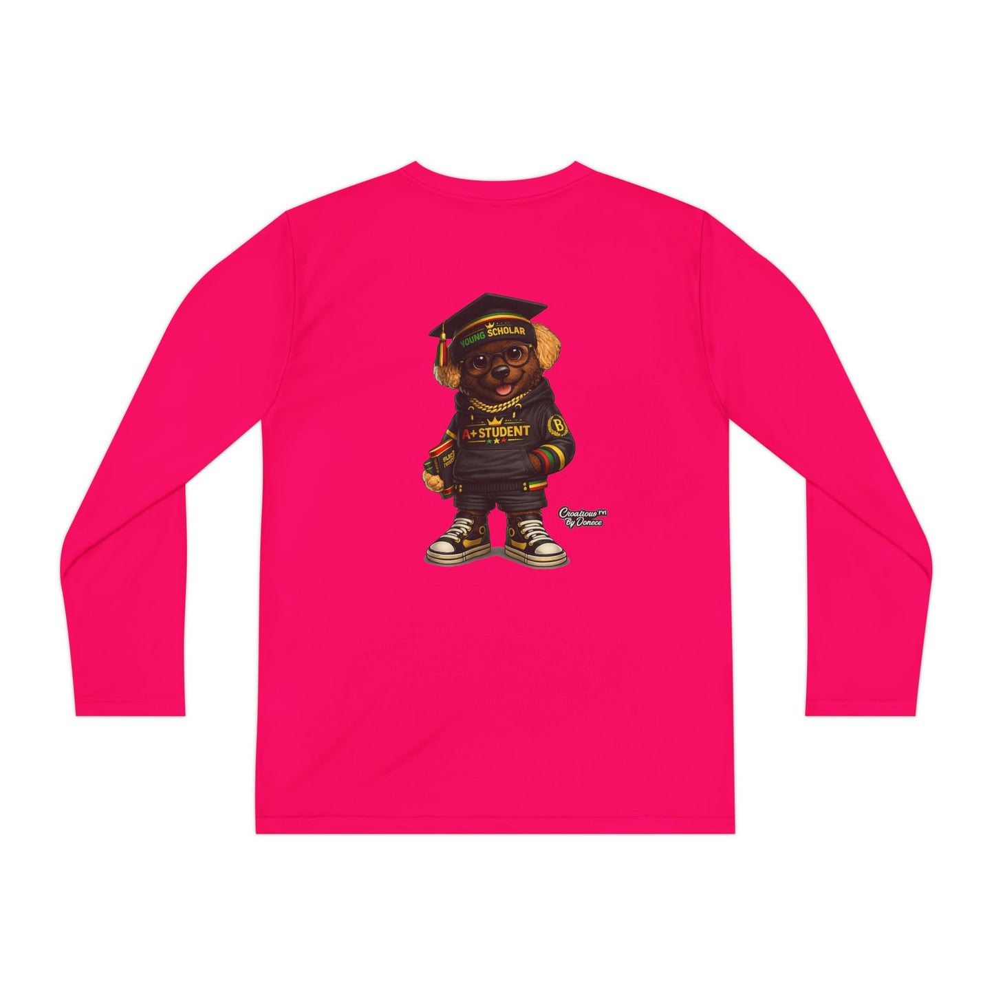 Youth Long Sleeve Tee — Graduation Bear Design