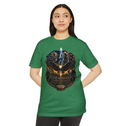 9/11 Remembrance T-Shirt — "We Will Never Forget" Tribute Tee