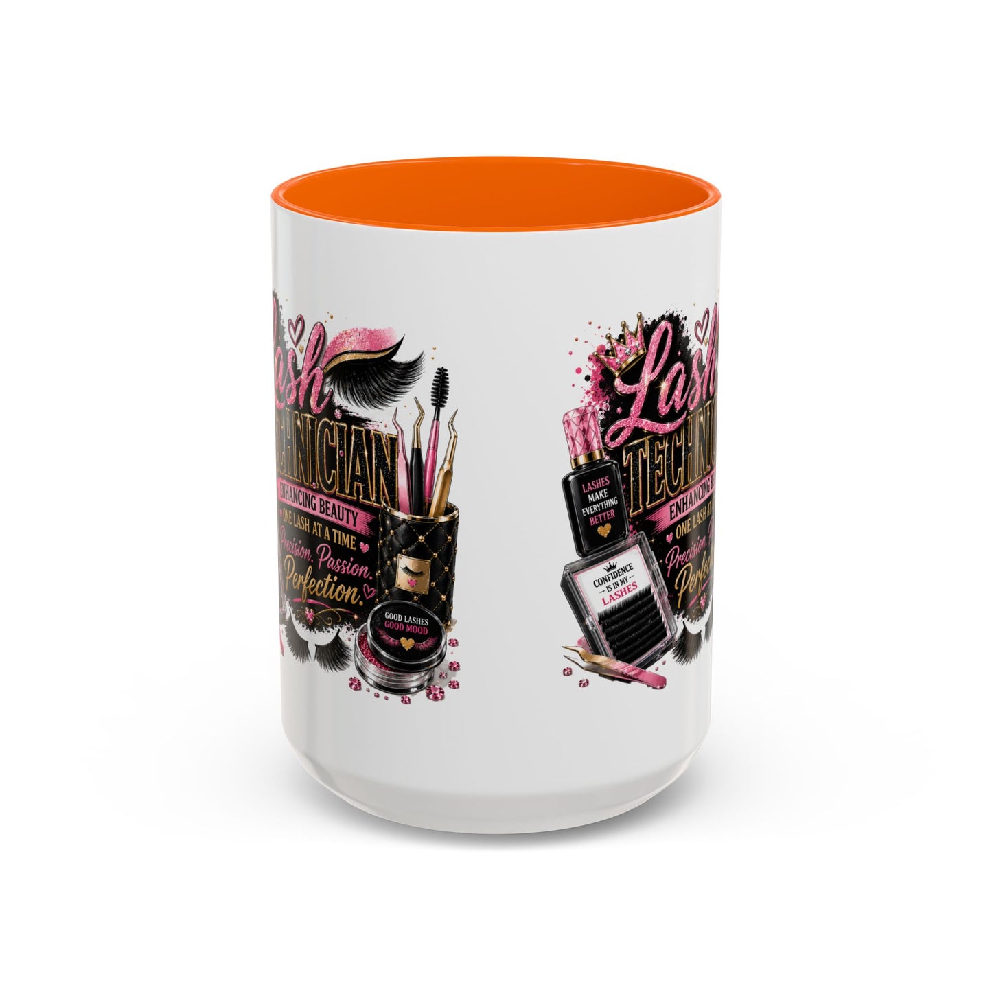 Lash Technician Coffee Mug – 'Enhancing Beauty One Lash at a Time' Accent Mug