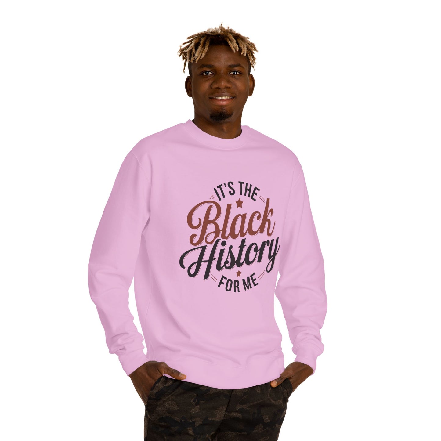 Crewneck Sweatshirt — "It's the Black History for Me" Retro Script Pullover