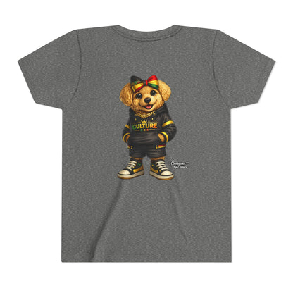 Youth Tee — Cute Rasta Bear "Culture" Graphic Kids T-Shirt