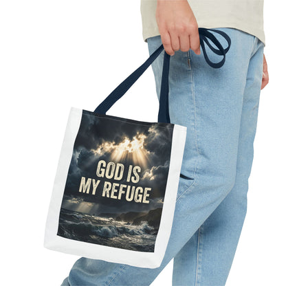 "God Is My Refuge" Tote Bag
