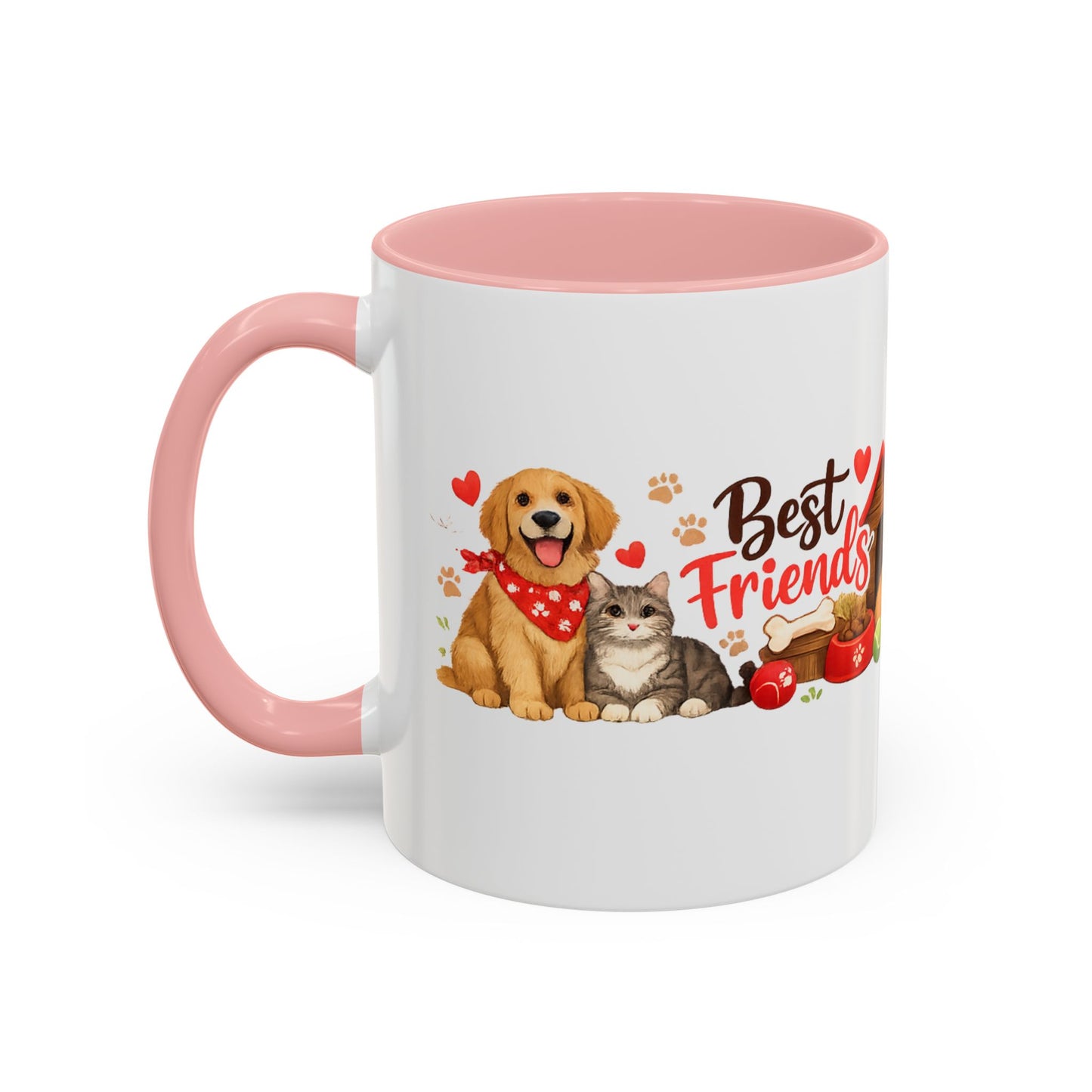 Dog Lover Accent Coffee Mug — “Love is a Four-Legged Word” Ceramic Gift