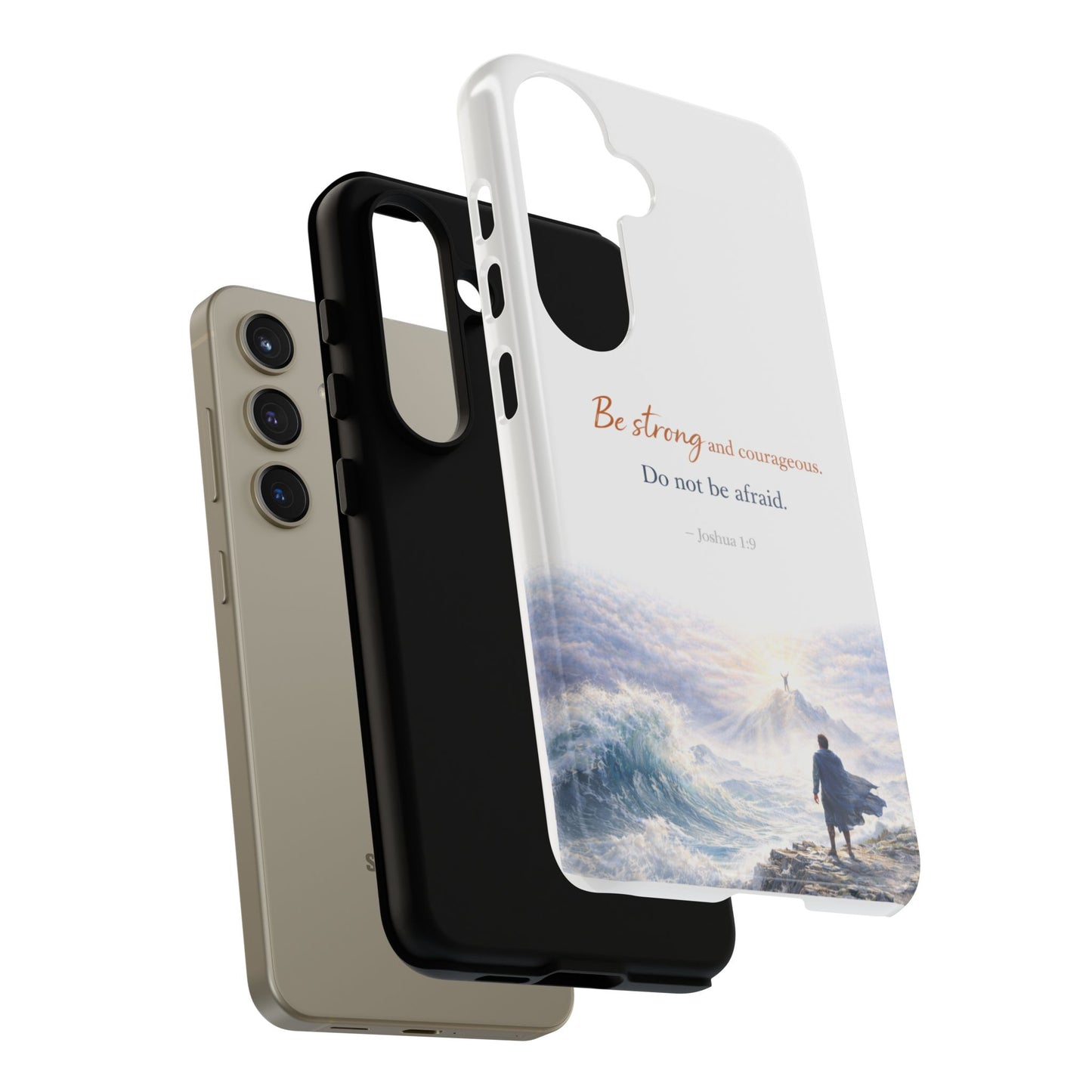 Inspirational 'Be Strong and Courageous' Phone Case — Joshua 1:9 Christian Protective Tough Case