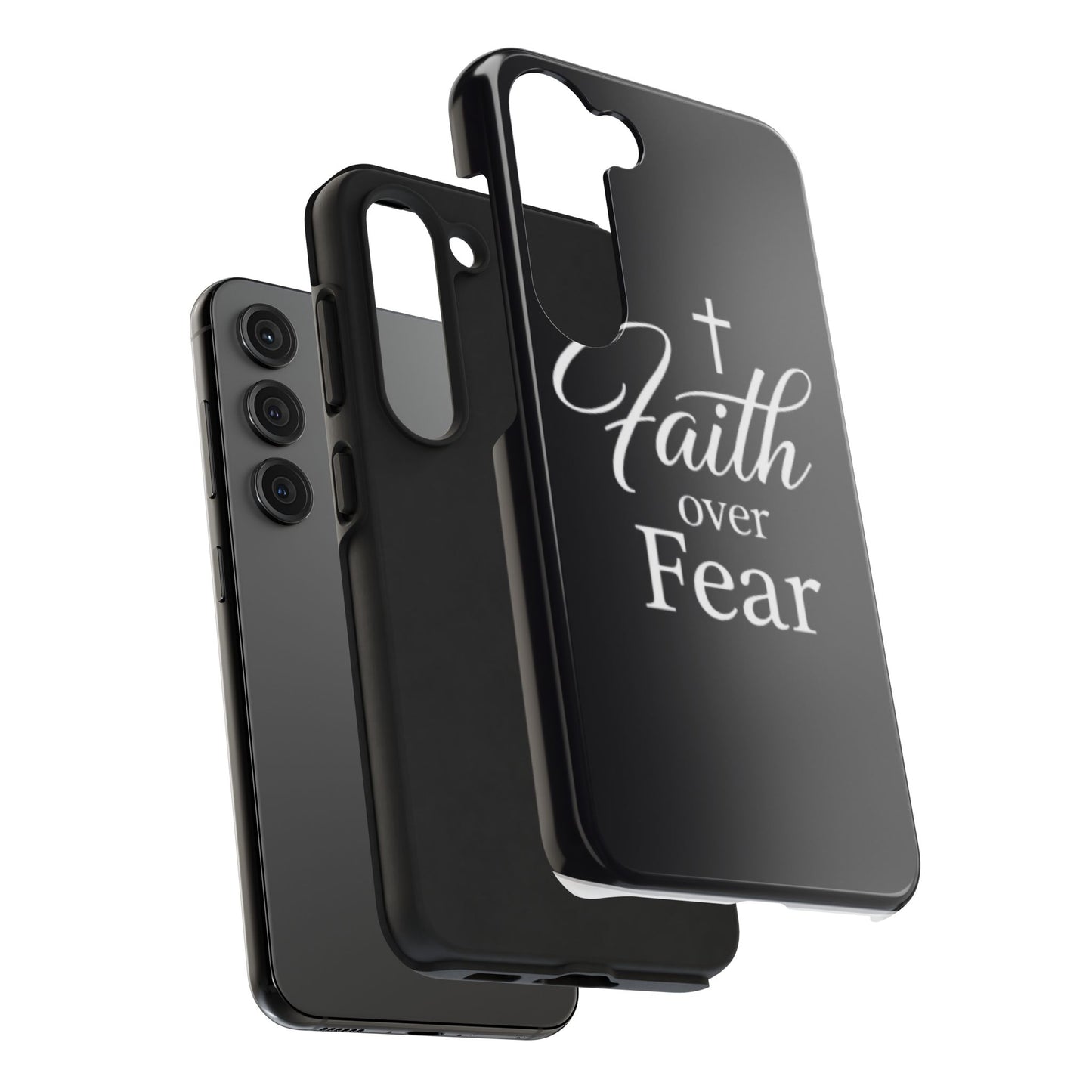 Faith Over Fear Tough Phone Case — Inspirational Christian Cross Phone Cover
