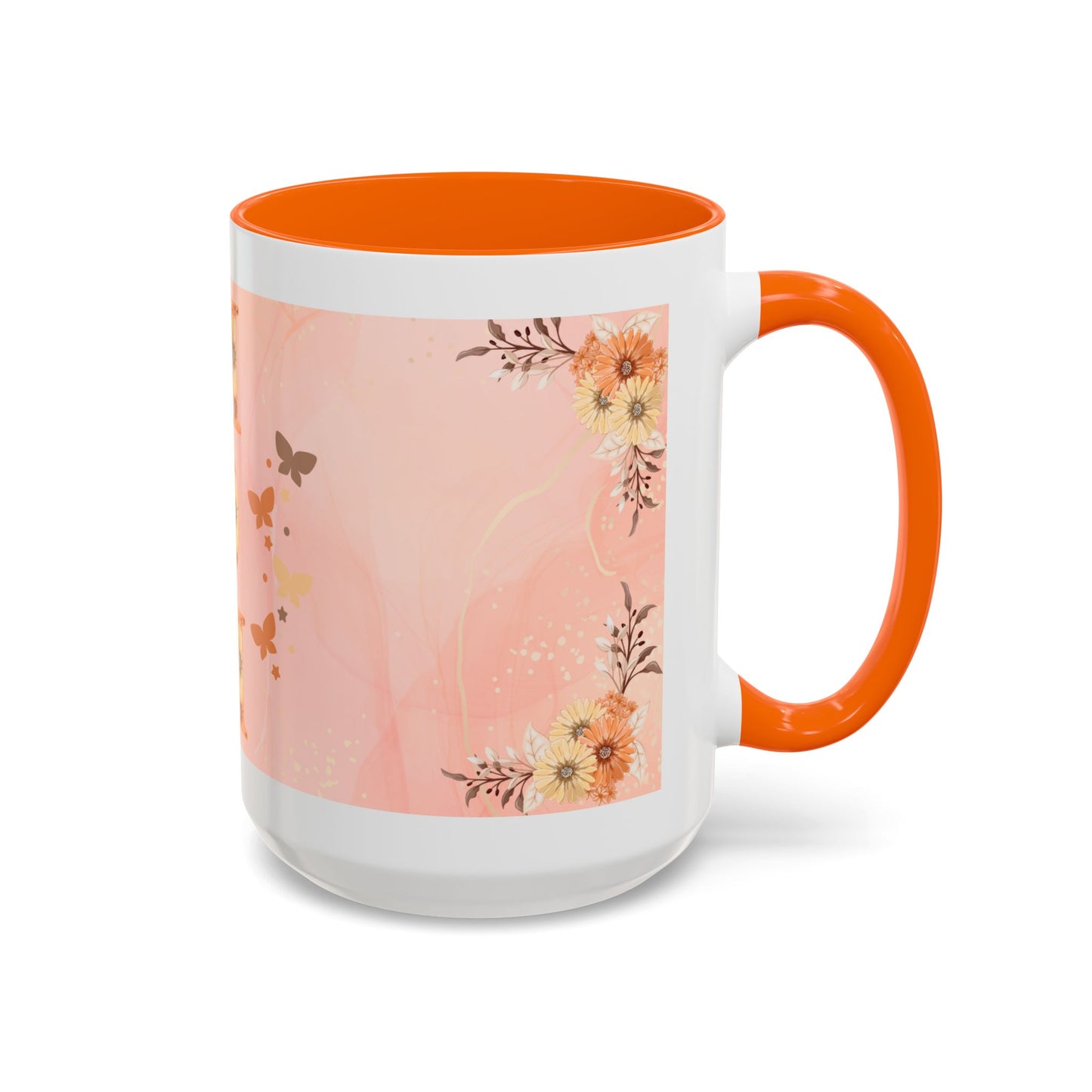 Mom Floral Accent Coffee Mug – Pink Butterfly Mother's Day Gift (11/15oz)