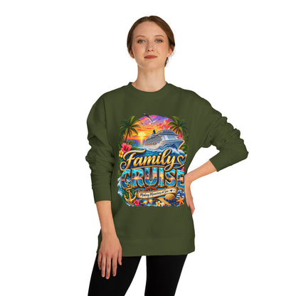 Family Cruise Sweatshirt – Tropical Cruise Vacation Crew Neck