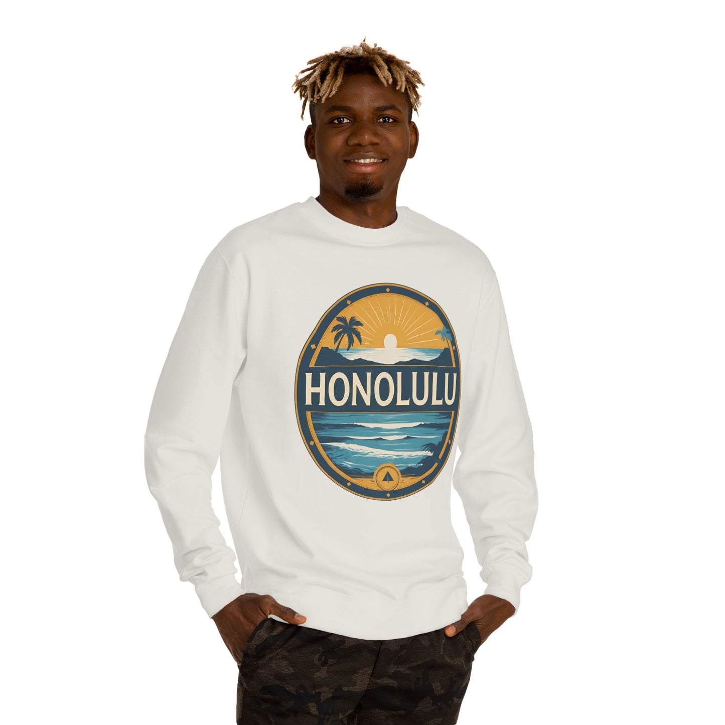 Honolulu Vintage Sunset Crewneck Sweatshirt