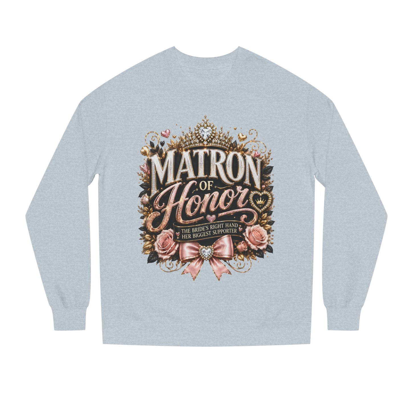 Matron of Honor Sweatshirt — Elegant Bridal Party Crewneck