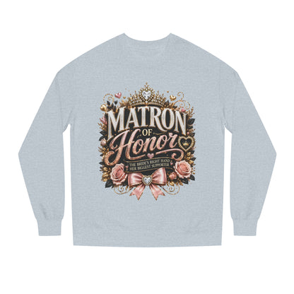 Matron of Honor Sweatshirt — Elegant Bridal Party Crewneck