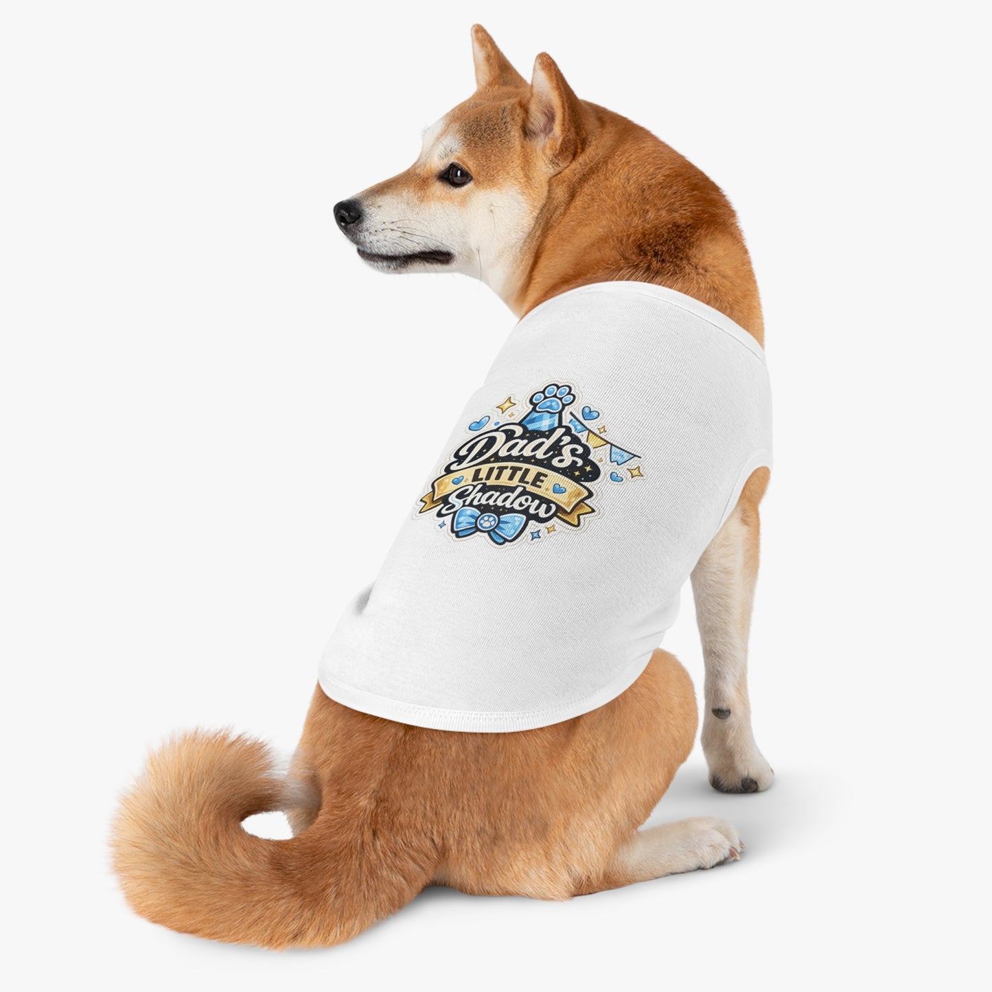 Pet Tank Top - "Dad's Little Shadow" Cute Dog Shirt for Father’s Day & Pet Lovers