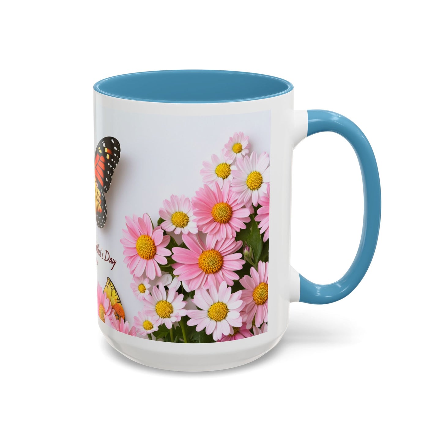 Mother's Day Butterfly Coffee Mug — "Happy Mother's Day" Floral 11/15oz Accent Mug
