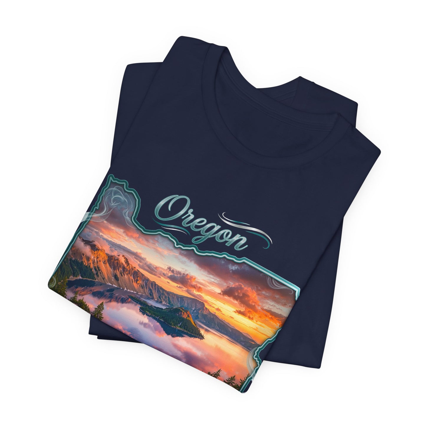 Oregon Pacific Wonderland T‑Shirt — Scenic Sunset State Map Tee