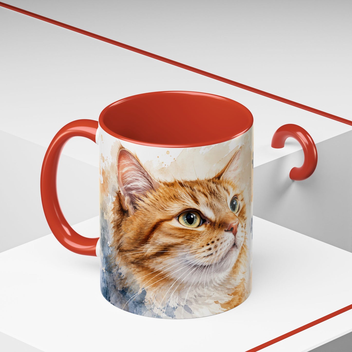 Cat Lover Coffee Mug — “A House Is Not A Home Without A Cat” Accent Mug (11/15oz)