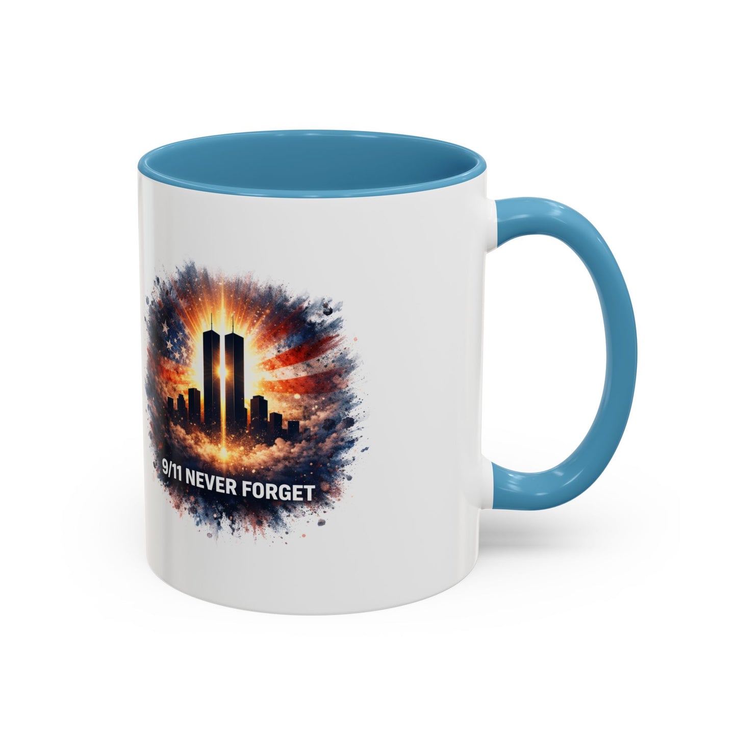 9/11 Never Forget Coffee Mug - Memorial Tribute Accent Mug (11/15oz)