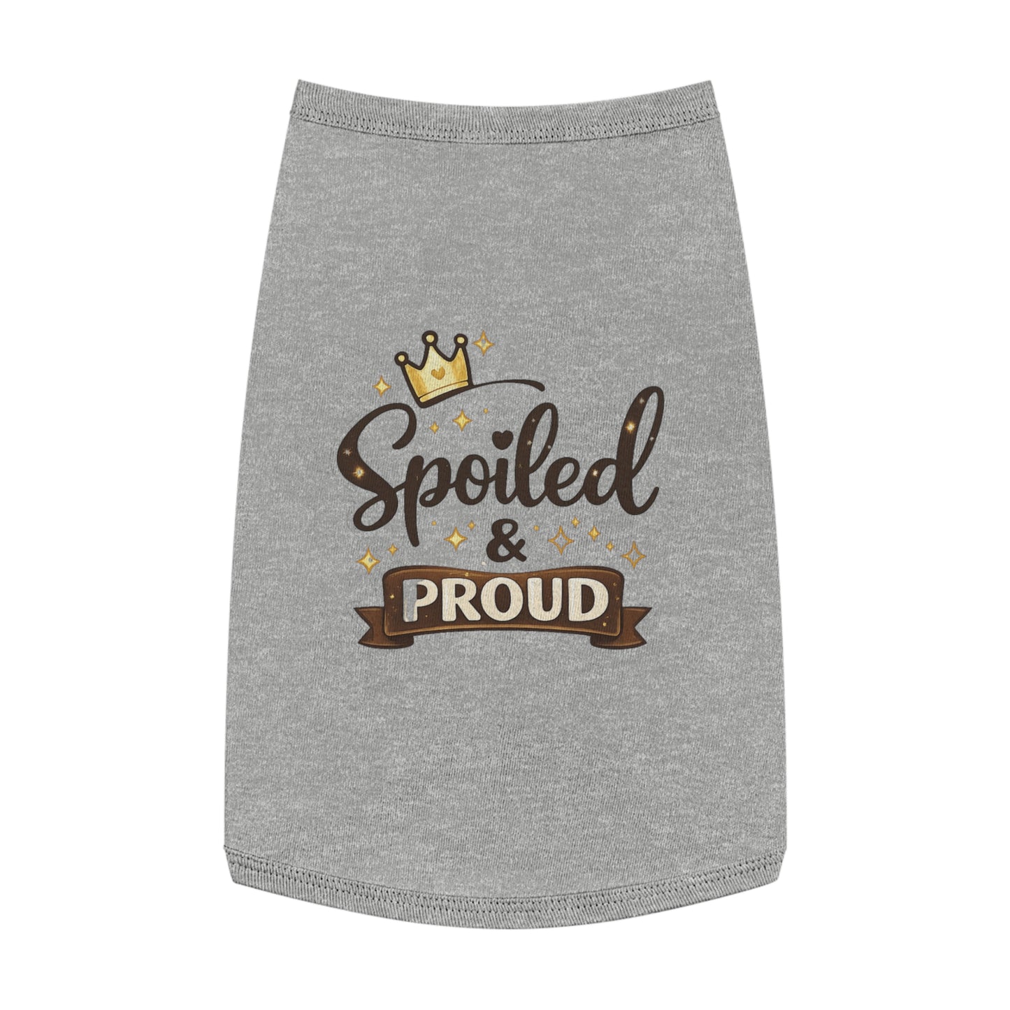 Spoiled & Proud Pet Tank Top — Cute Dog/Cat Shirt with Crown Design