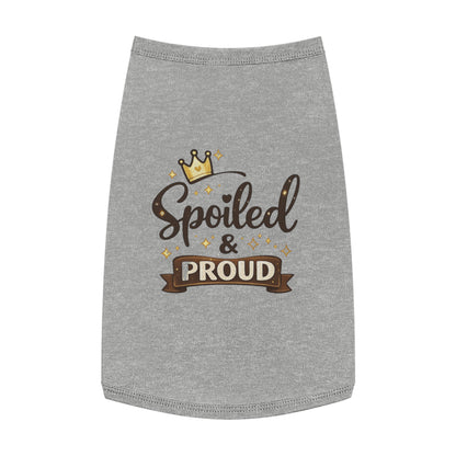 Spoiled & Proud Pet Tank Top — Cute Dog/Cat Shirt with Crown Design